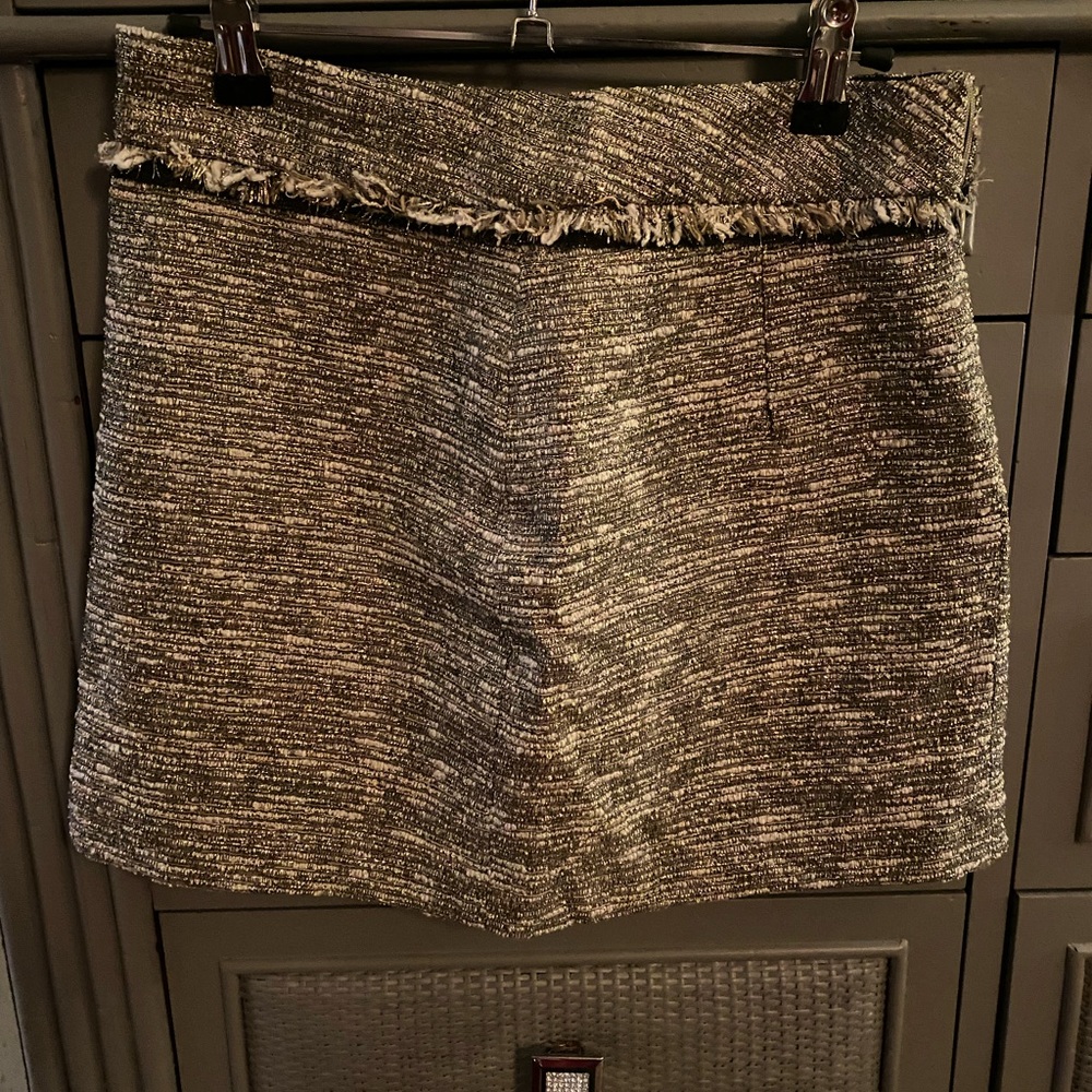 Zara Gold Metallic Mini Skirt Size Small Excellent Condition SUPER CUTE!